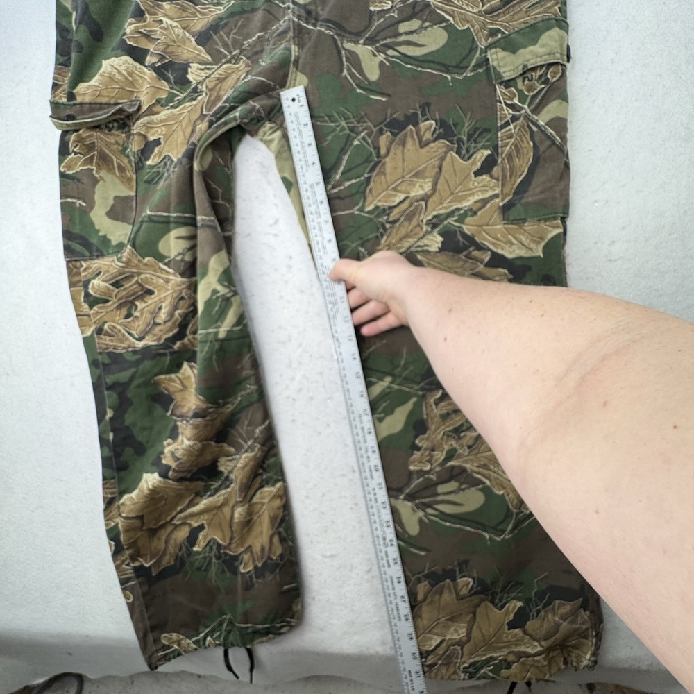 Vintage Y2K Commander Men's 2XL Waist 46-48 Hunting Camo Cargo Pants Adjustable - Picture 8 of 13